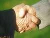 Two business men shaking hands. Two business men shaking hands.
